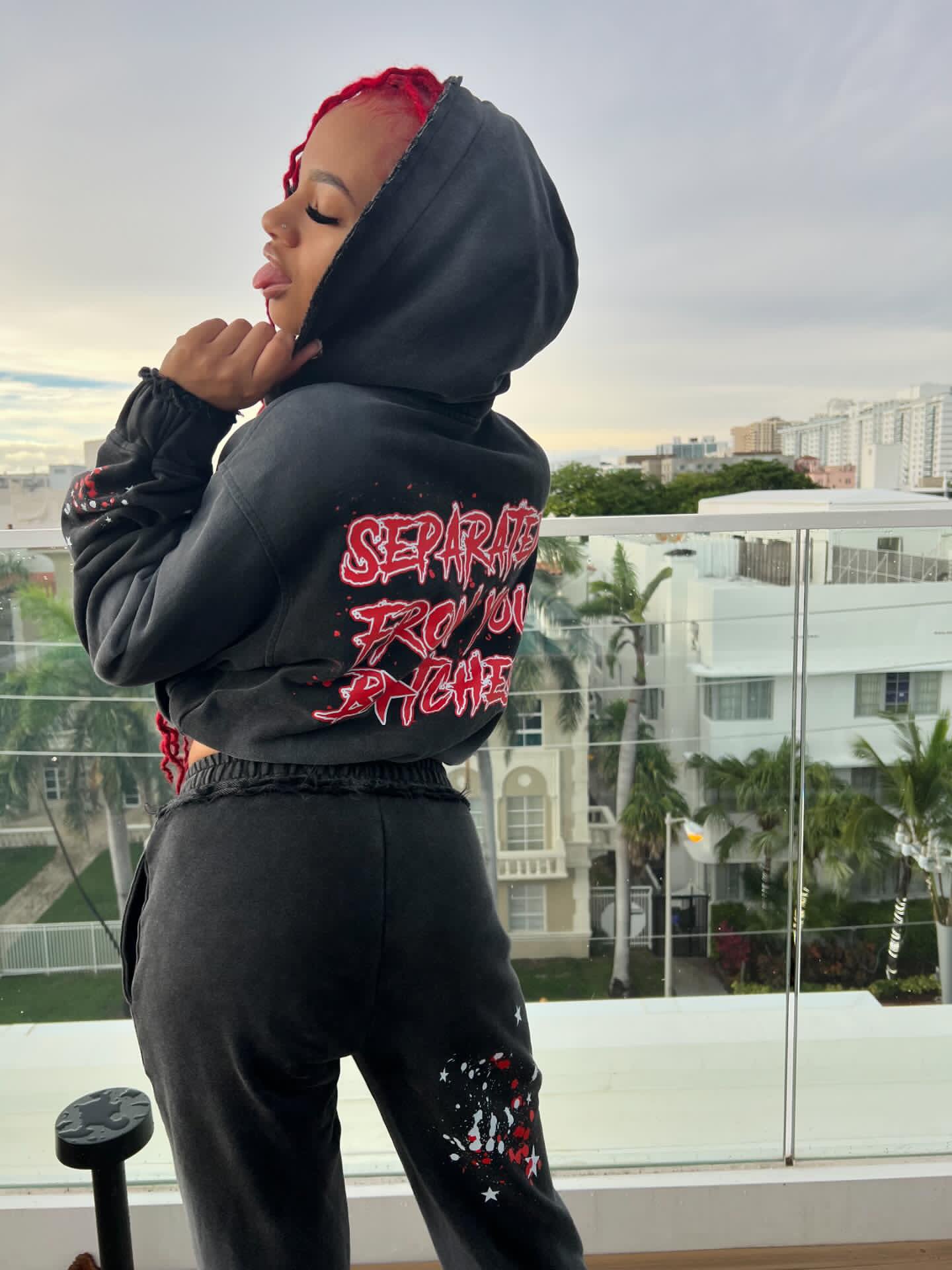 SFYB CROPPED SET "Black & Red"