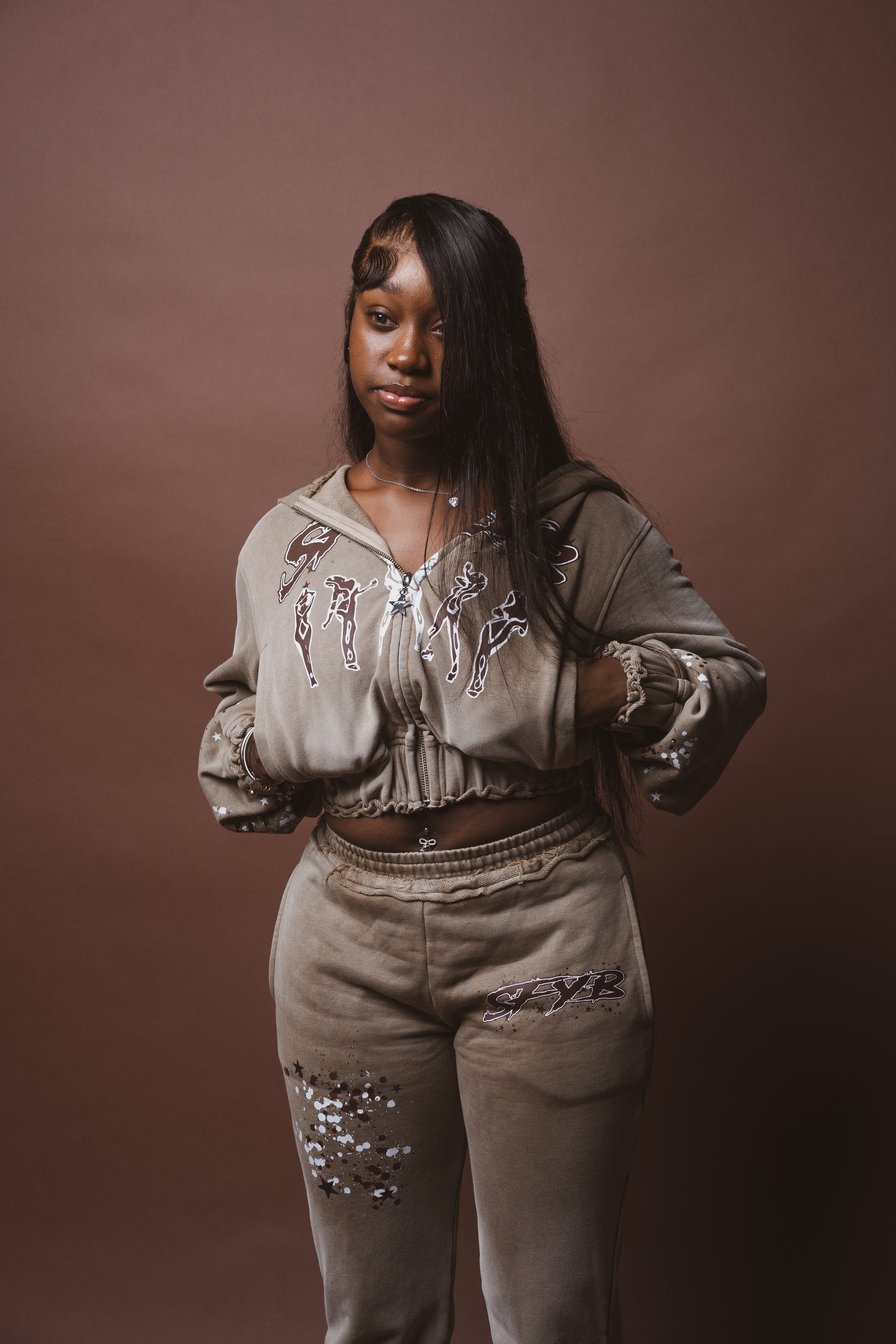 SFYB CROPPED SET “Tan & Mocha”