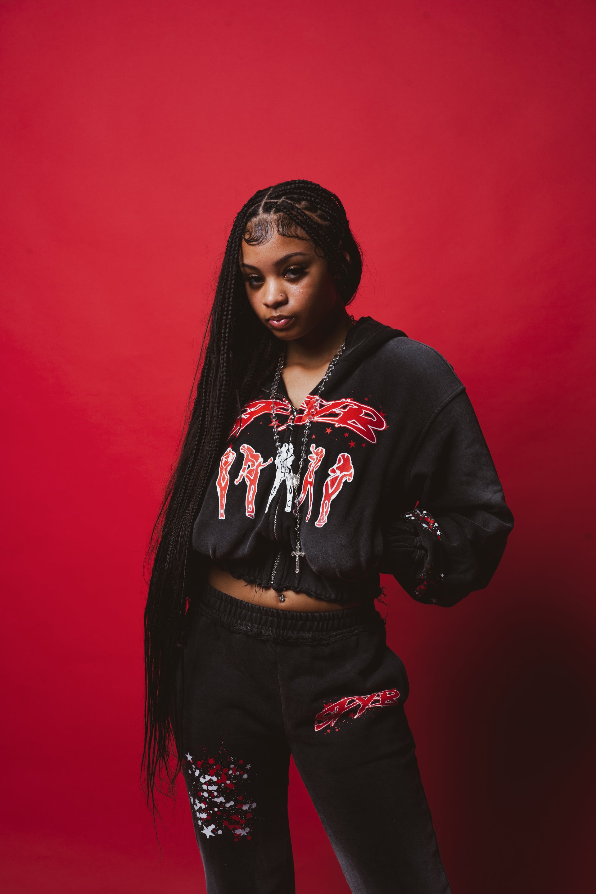 SFYB CROPPED SET "Black & Red"