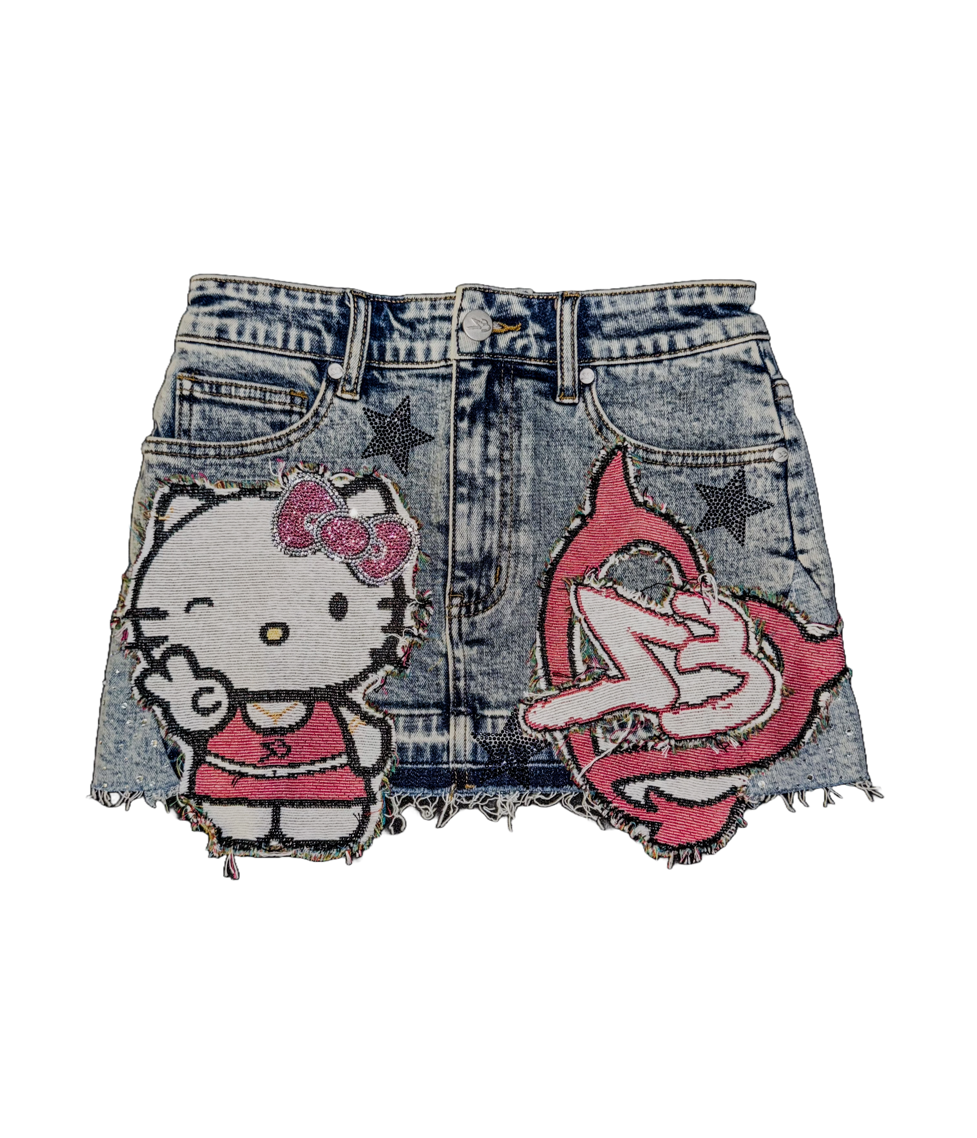 HK Tapestry Denim Skirt “Cotton Candy”