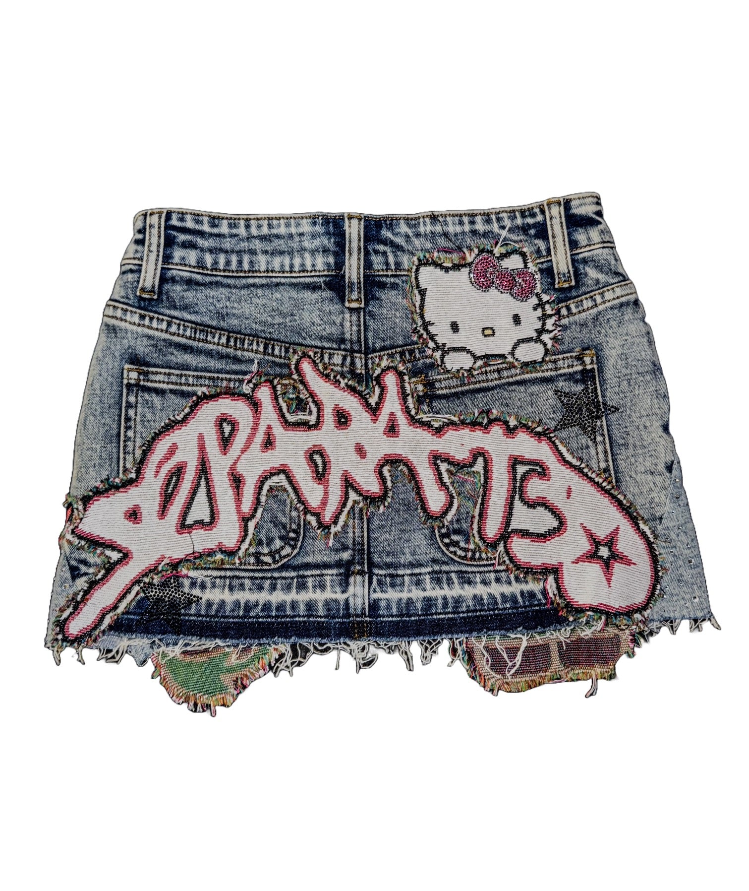 HK Tapestry Denim Skirt “Cotton Candy”